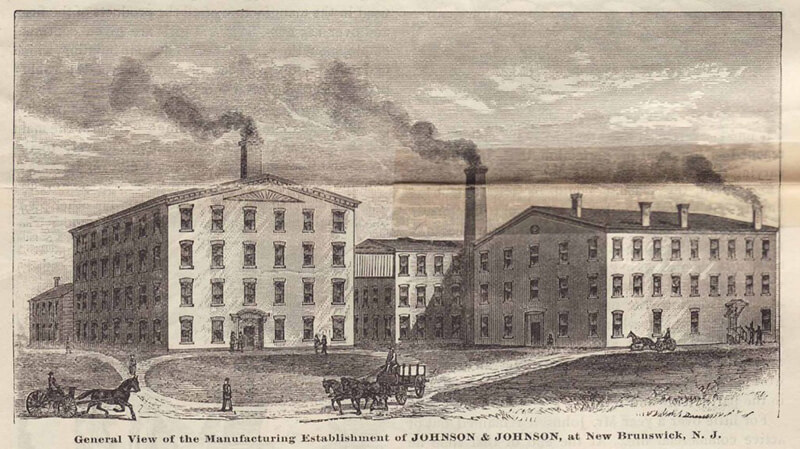 Здания производства компании Johnson & Johnson в 1887 году