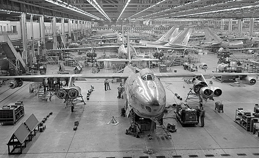 Производственный цех Самолет Boeing