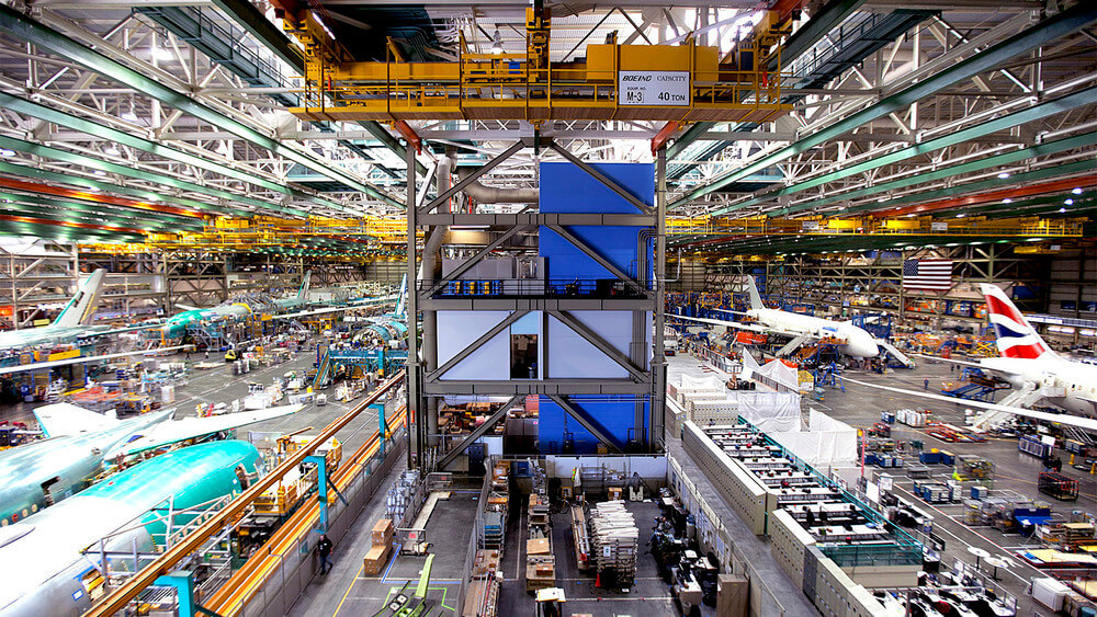 Boeing Everett Factory внутри.